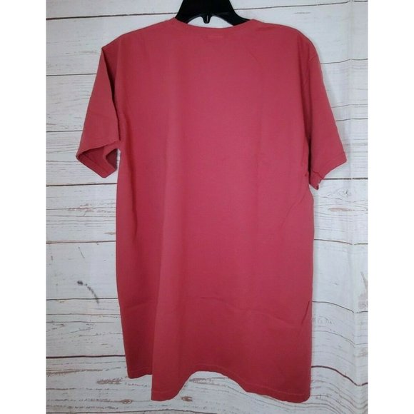 Authentic Pigment Garment Dyed Chimney Rock Burgundy Medium T Shirt - Picture 5 of 11